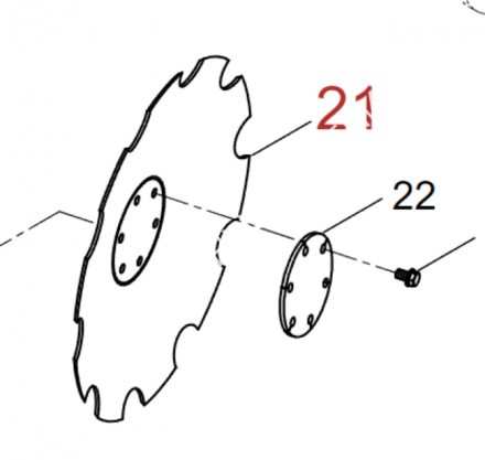 Зубчатые диски лемеха Ø 684 x 7 Horsch